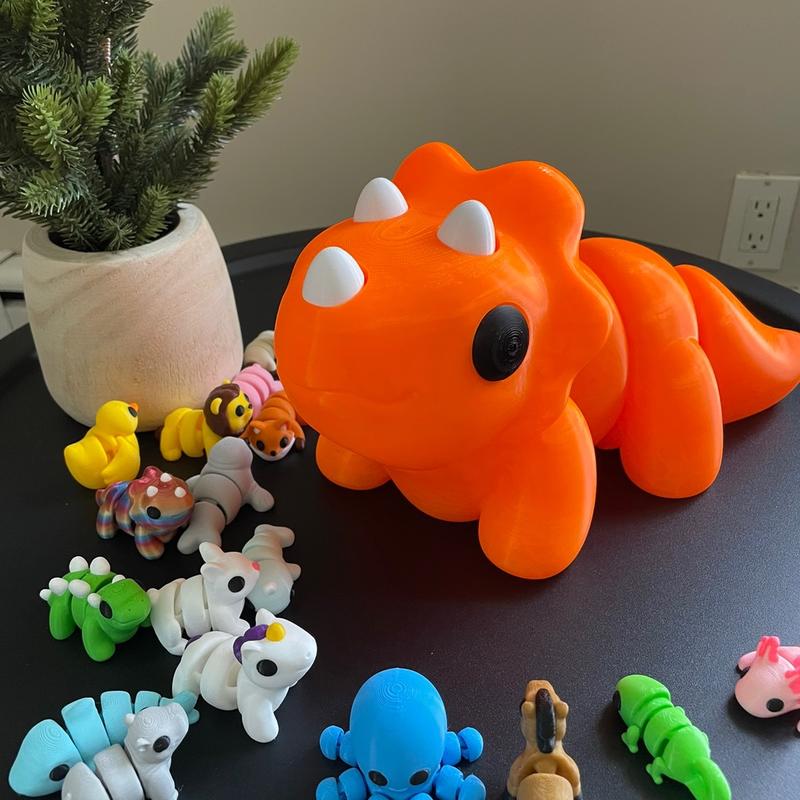 Giant cute animals - articulated, multicolor, 3d printed