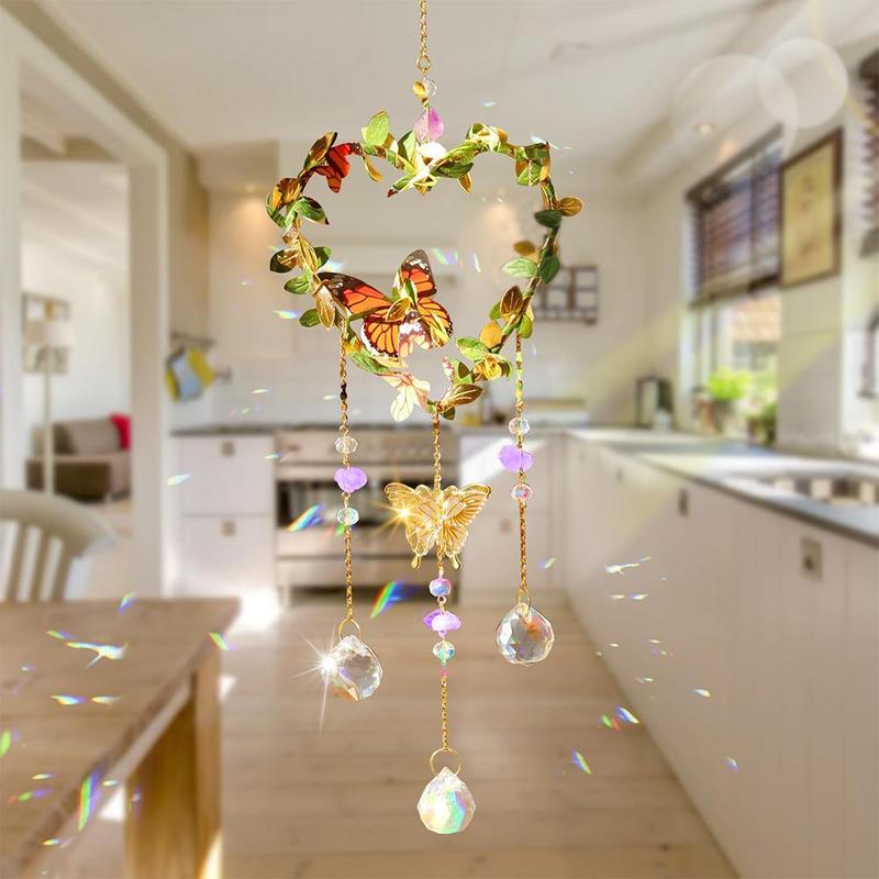 1 Count Room Decor Artificial Crystal Light Catcher Hanging Wind Chime, Window Light Catchers Creative Light Catcher for Outdoor & Iindoor Decoration, Durable Hanging Decor, Halloween Decor