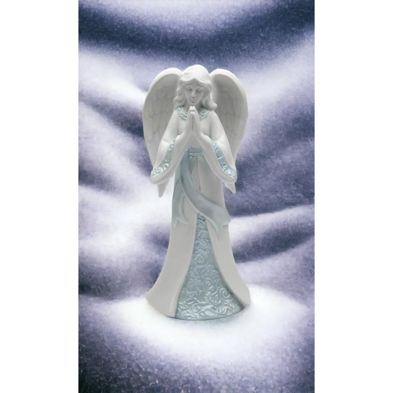 kevinsgiftshoppe Ceramic Praying Angel Figurine 7.125 Inch Religious Gift Baptism