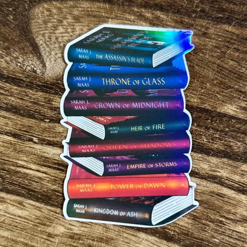 Throne of Glass Bookstack Sticker