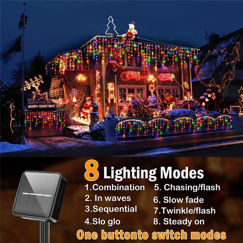 Solar powered Christmas fairy tale lamp waterproof indoor and outdoor design 3.5M for holiday wedding party decoration Light Plastic Switch Ornaments