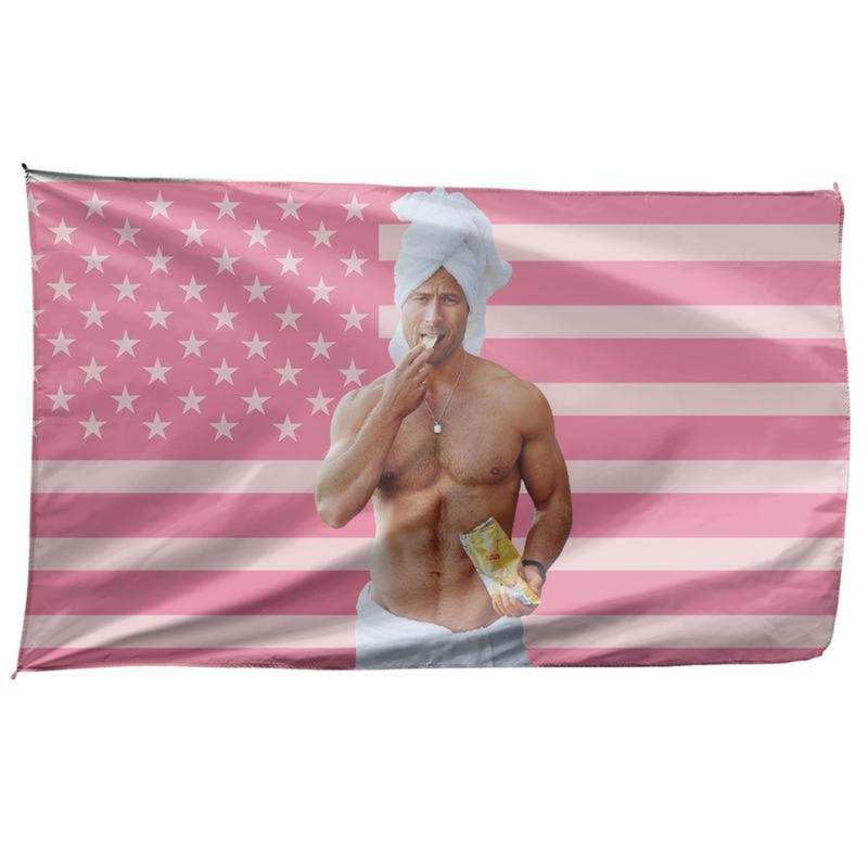 Glen Powell Pink Wall Tapestry American Flag - 3x5ft USA Flag, Glen Powell Cowboy Twisters Movie US Flag, I Love Glen Powell and His Cute Dog Fan Gift Tapestries, Not My First Tornado 3x5ft USA Flag