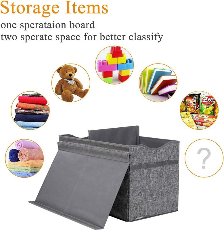 Kids Toy Box - Extra Large Lightweight Foldable Toy Organizer Storage Basket for Kids, Boys, Girls, Nursery, Playroom, Closet, 27