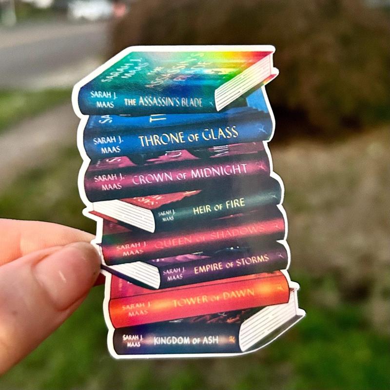 Throne of Glass Bookstack Sticker