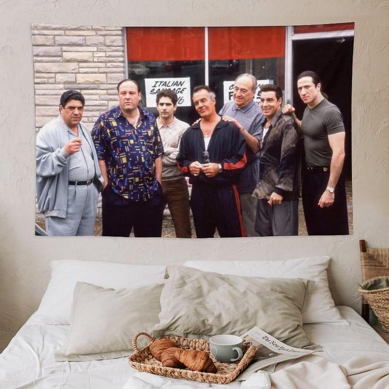 The Movie Sopranos Tapestry - 40x60 Inch Gangster Tv Series Wall Art for Bedroom, College Dorm, and Home Decor - Decorative Hanging Banner Flag Poster