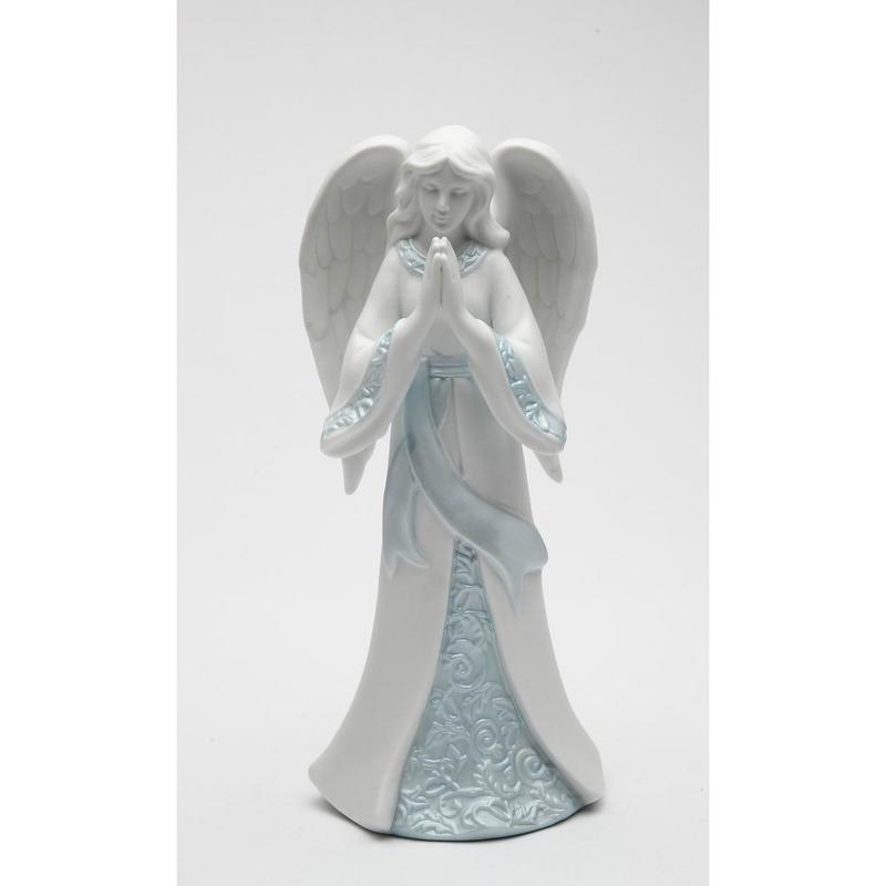 kevinsgiftshoppe Ceramic Praying Angel Figurine 7.125 Inch Religious Gift Baptism