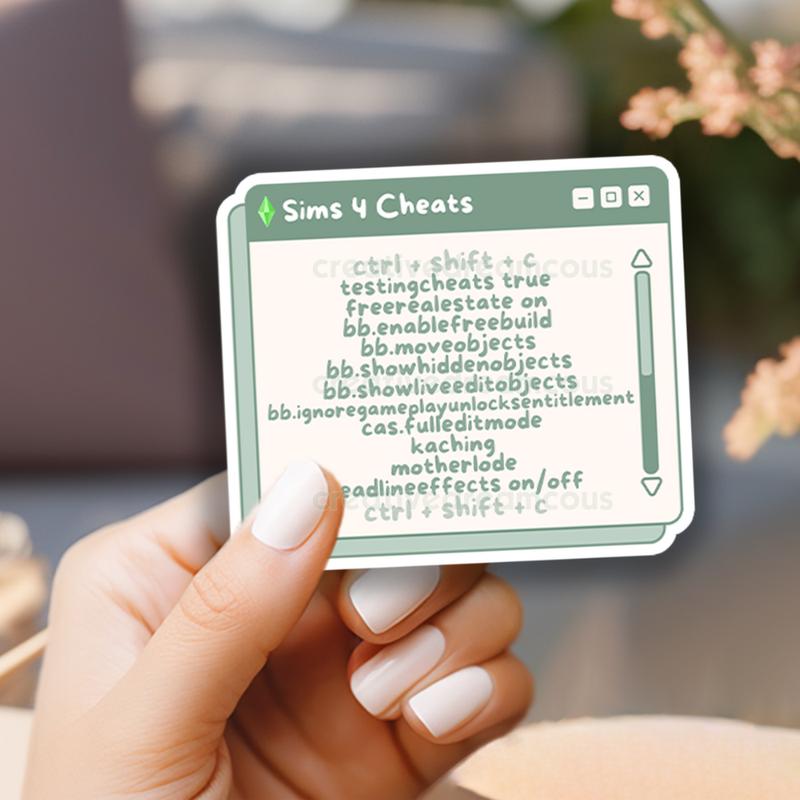 Sims 4 Cheat Code Sticker | Sims 4 Cheat Sticker | Sims 4 Stickers