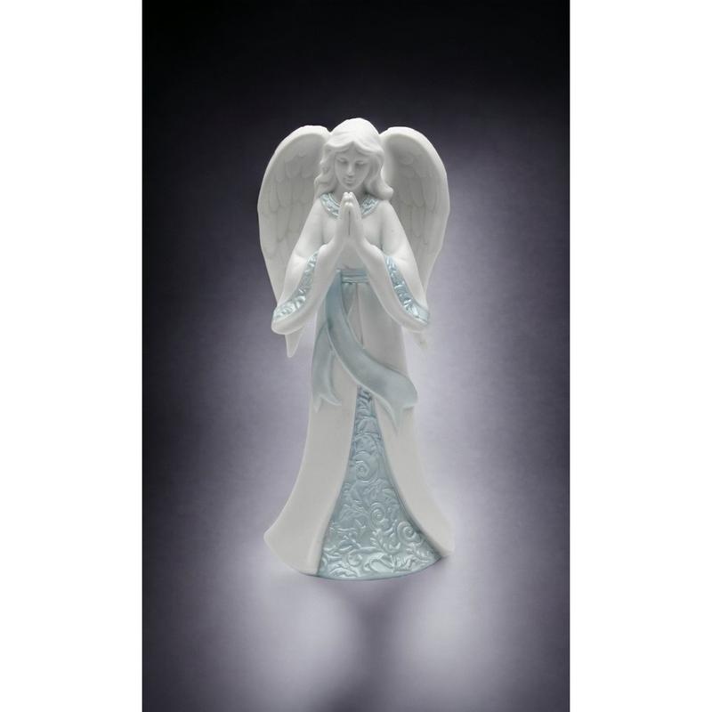 kevinsgiftshoppe Ceramic Praying Angel Figurine 7.125 Inch Religious Gift Baptism