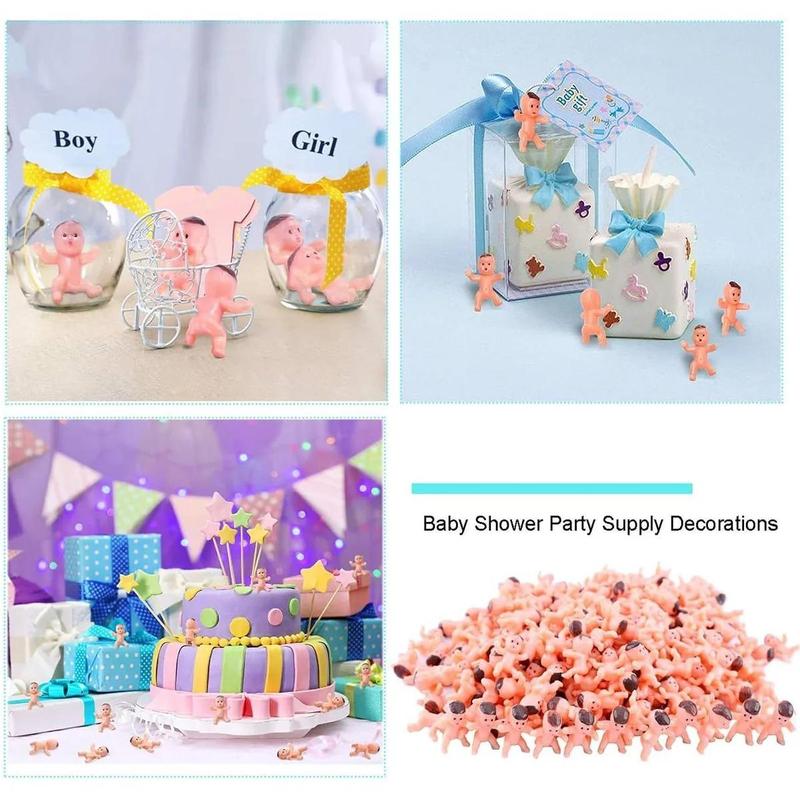 Mini Baby Shower Figurine, 40pcs set Cute Baby Shower Miniature Decoration, Party Decoration, Birthday Gift for Boys Girls