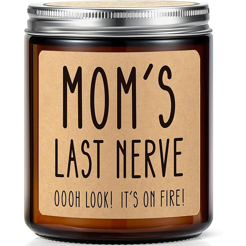 Christmas Mom Gifts from Daughter Son, Birthday Gifts Ideas for Mom, Funny Mom Candle,  Mom Ever Gifts, Mother's Day Gifts for Mom, Mom's Last  Scented Soy Candle, 10OZ