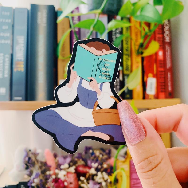 Beauty reading Fantasy sticker l Reader vinyl sticker