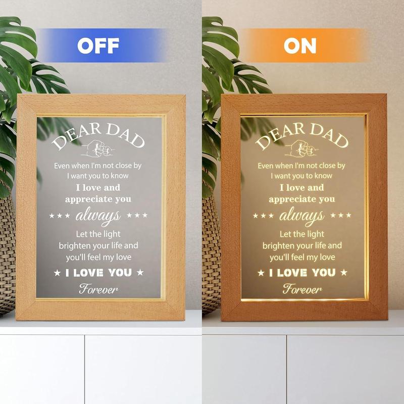 Father's Day Gifts for Dad, Dad Gifts from Daughters Son, Birthday Gifts for Dad, Thanksgiving Christmas Gifts for Dad, Stepfather, Father -in-Law, Acrylic (6.7 * 8.3in)