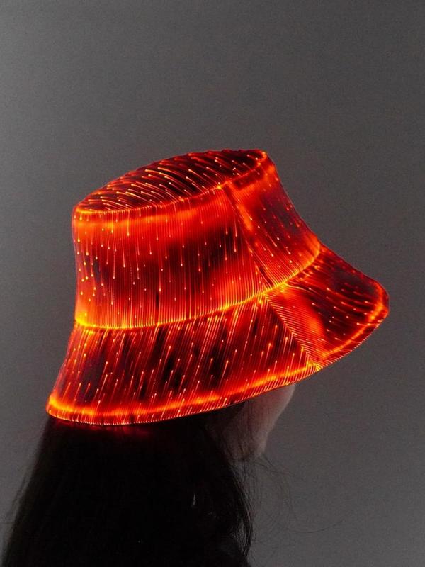 LED Light Up Bucket Hat, Glow in The Dark Bucket Hat, Fashion Hat for Men & Women for Party Clothing Decor, Trendy All-match & Exquisite Hat for Birthday Gift