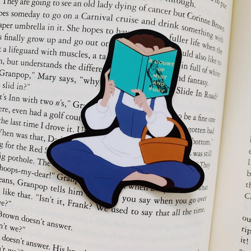 Beauty reading Fantasy sticker l Reader vinyl sticker