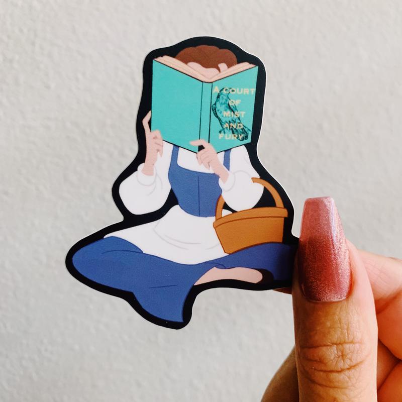 Beauty reading Fantasy sticker l Reader vinyl sticker