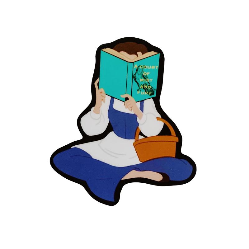 Beauty reading Fantasy sticker l Reader vinyl sticker