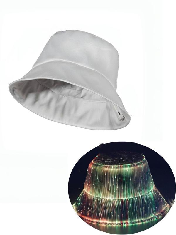 LED Light Up Bucket Hat, Glow in The Dark Bucket Hat, Fashion Hat for Men & Women for Party Clothing Decor, Trendy All-match & Exquisite Hat for Birthday Gift