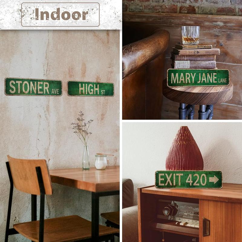 St@ner Avenue Street Sign Decor Hanging - Matte Retro Room Decor