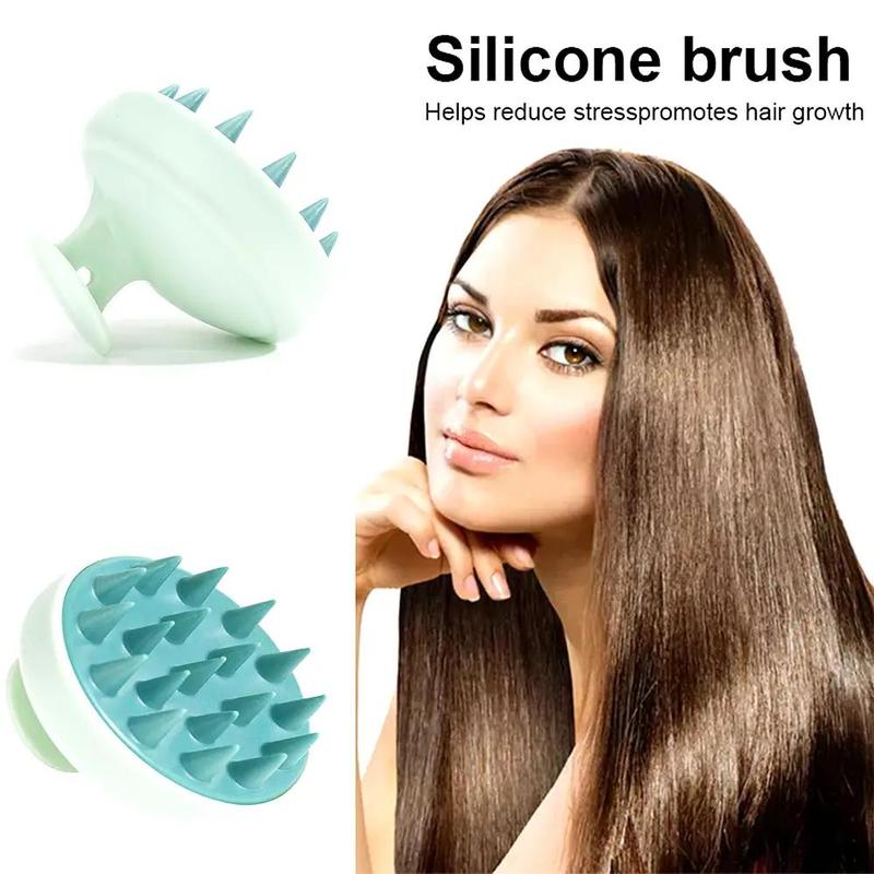 Silicone Head Scalp Massage Brush, Showering Scalp Massager, Scalp Scrubber Hair Brush Body Scrubber, Hair Combing Brush, Shower Massage Brush Body Bath Brush