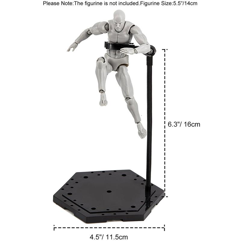 3 Pack Black Action Figure Stand,Action Figure Display Holder Stand Base,Compatible with HG RG SD SHF Gundam 1 144 Toy,Doll Stop Motion Holder Stand with Screwdriver