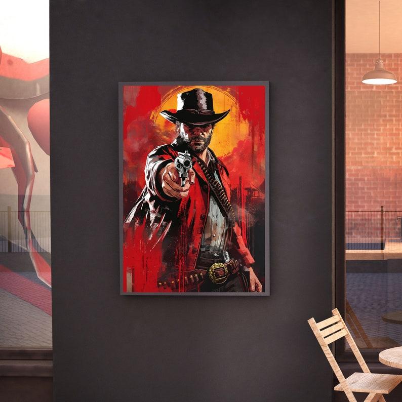 Arthur Morgan Poster, Red Dead Redemption Prints, Western Wall Art, Game Room Decor, RDR2, Video Game Poster, Cowboy Poster