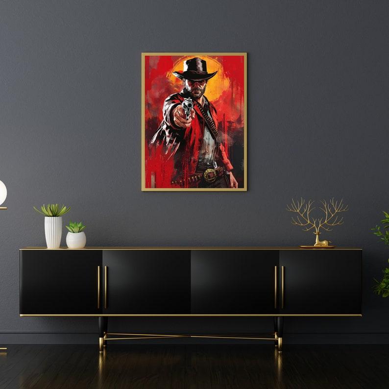 Arthur Morgan Poster, Red Dead Redemption Prints, Western Wall Art, Game Room Decor, RDR2, Video Game Poster, Cowboy Poster