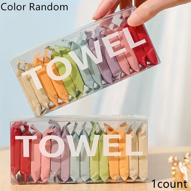 Compressed Towel, 14pcs set Disposable Portable Face Towel, Wet and Dry Dual-use Facial Cleansing Towe, for Outdoor Travel Camping Sport