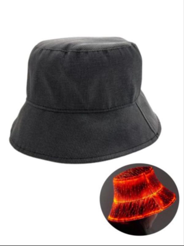 LED Light Up Bucket Hat, Glow in The Dark Bucket Hat, Fashion Hat for Men & Women for Party Clothing Decor, Trendy All-match & Exquisite Hat for Birthday Gift