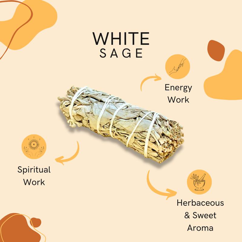 Blue & White Sage Bundle (Set of 4) - Smudging Stick Kit for Spiritual Work and Manifestation Intention Fragrance Freshener