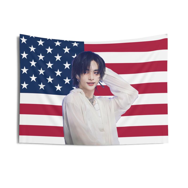 Stray Kids Hyunjin American Flag, Chk Chk Boom, Ate, 5 Star, SKZ, Stays, Birthday Gifts, Christmas Gifts