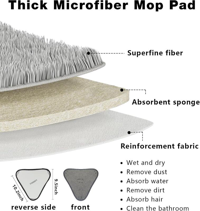 Microfiber mop imitates hand twisted triangular mop, with scraper strip, household lazy mop, hands-free washing, wet and dry dual-purpose, one mop for cleaning glass ceiling, wall and floor