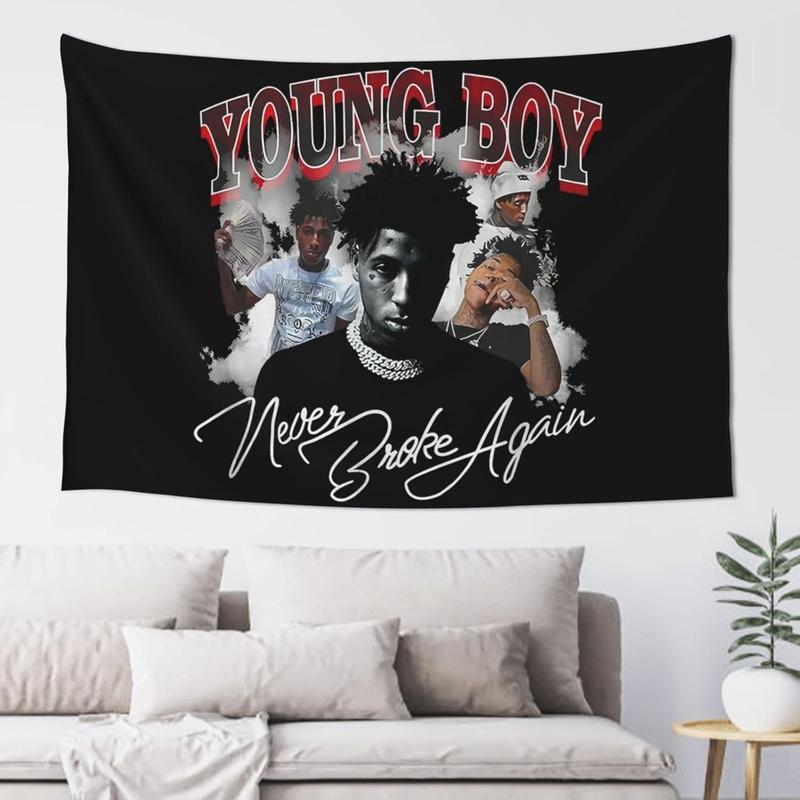 Nonyou Youngboy Music Never Rapper Broke Again Tapestry Background Cloth Wall Hanging Curtain Wall Decor Bath Poster Beach Towel Decorative Cloth Wall Decor Tapestry Room Decoration