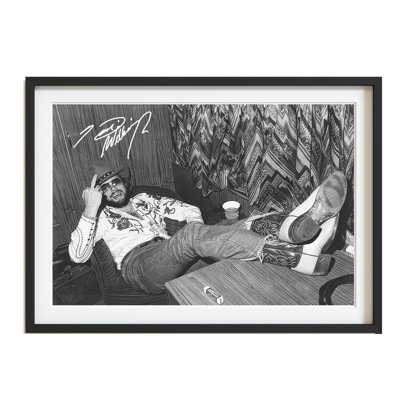 Hank W. JR Autograph Poster, Black and White Art Print, Unframed Wall Art, Home Decoration Poster for Fans