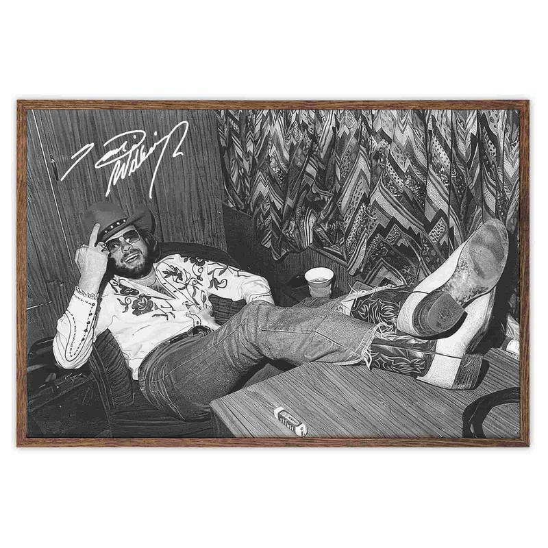 Hank W. JR Autograph Poster, Black and White Art Print, Unframed Wall Art, Home Decoration Poster for Fans