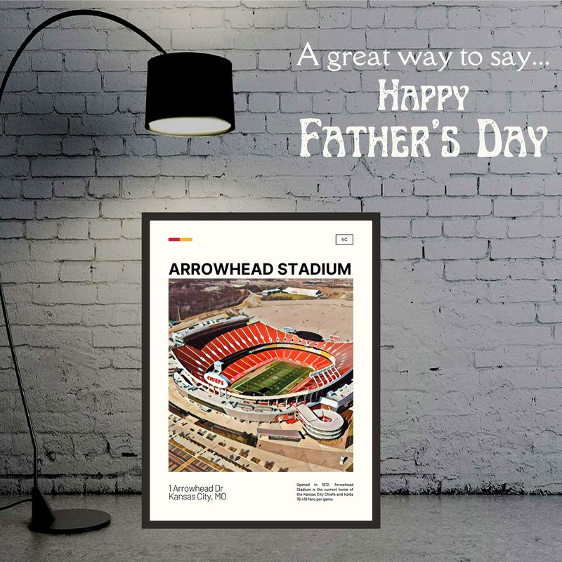 Arrowhead Stadium Print Unframed | Kansas City Chiefs Poster No Frame | Sport Art | Stadium Poster | Physical Oil Painting Print | Modern Art | Travel Art