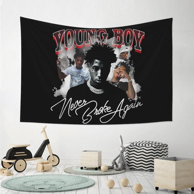 Nonyou Youngboy Music Never Rapper Broke Again Tapestry Background Cloth Wall Hanging Curtain Wall Decor Bath Poster Beach Towel Decorative Cloth Wall Decor Tapestry Room Decoration