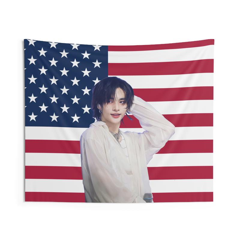 Stray Kids Hyunjin American Flag, Chk Chk Boom, Ate, 5 Star, SKZ, Stays, Birthday Gifts, Christmas Gifts