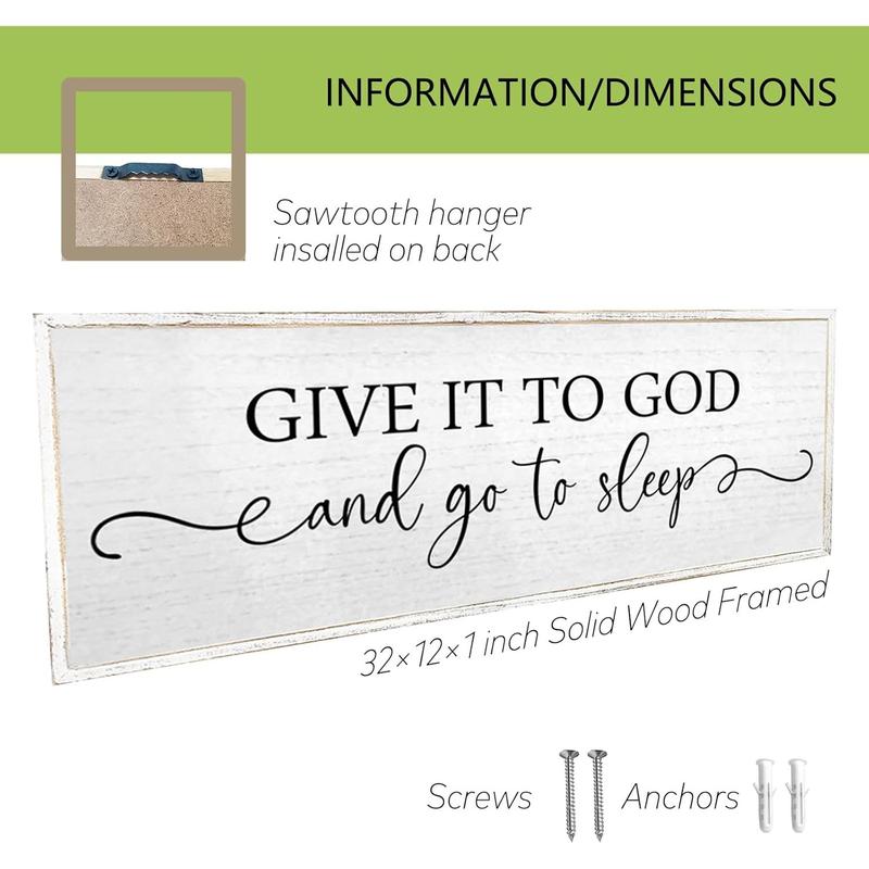 Give It To God And Go To Sleep Wall Decor Sign 32