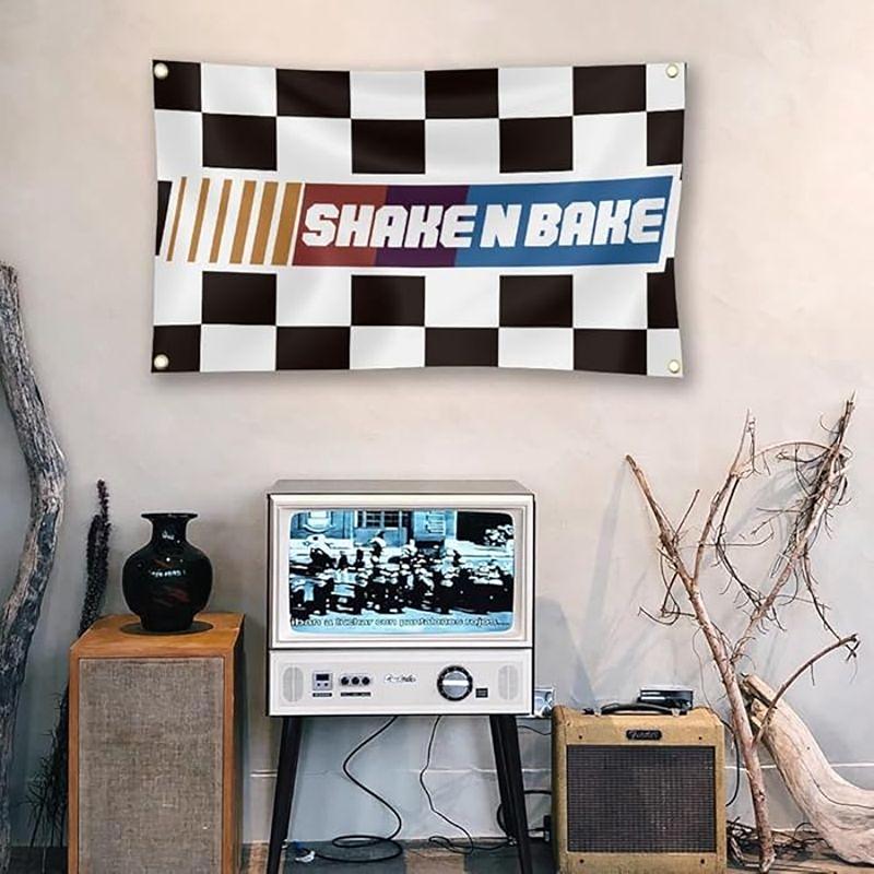 Shake N Bake 3x5Ft Flag Talladega Nights Motivational Tapestry for Man Cave College Dorm Room Outdoor Gym Parties Bedroom Garage Wall Decor Banner