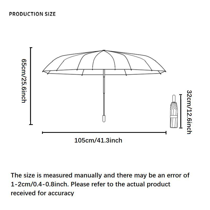 Automatic Umbrella, 1 Count Durable Wind & Rain Resistant Reinforced Compact Umbrella, Folding Umbrella for Outdoor Travel Hiking Camping