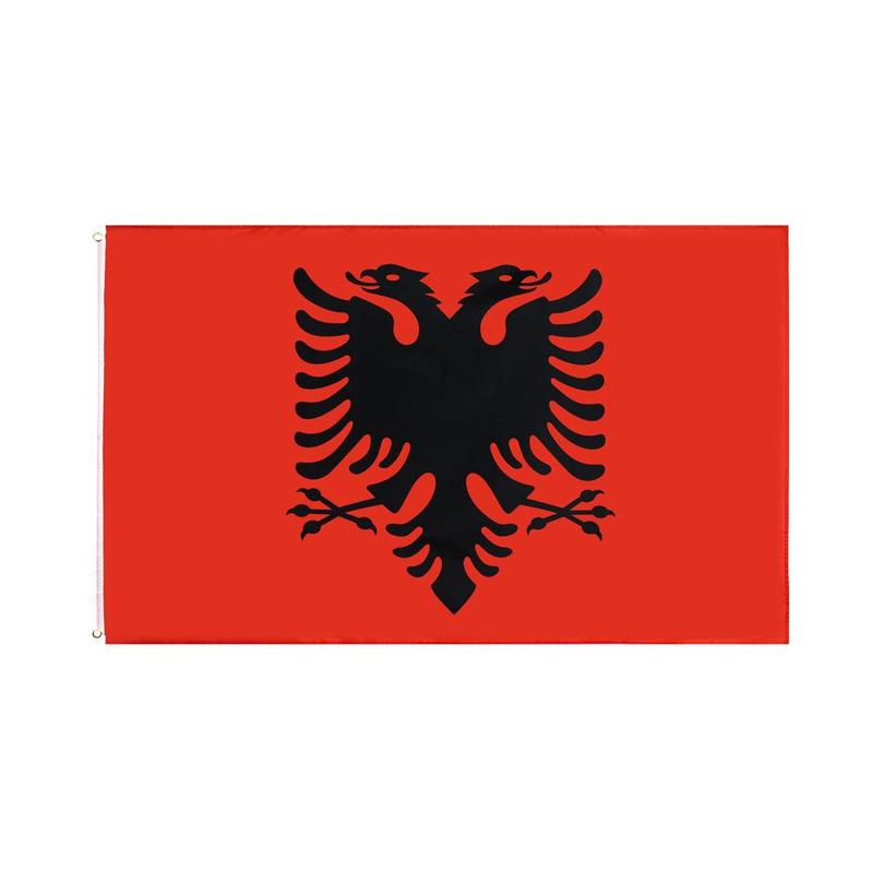 Albania Flag, 3x5ft ALB AL Albanian National Flag, Double Printed Albania Eagle Flag Banner