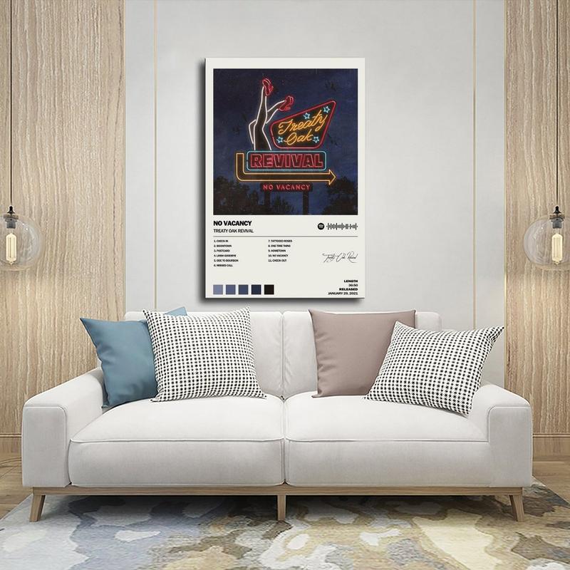 Treaty Oak Revival No Vacancy Music Album Cover Signed Limited Scannable Song Code Music Poster Canvas Poster Bedroom Decor Sports Landscape Office Room Decor Gift