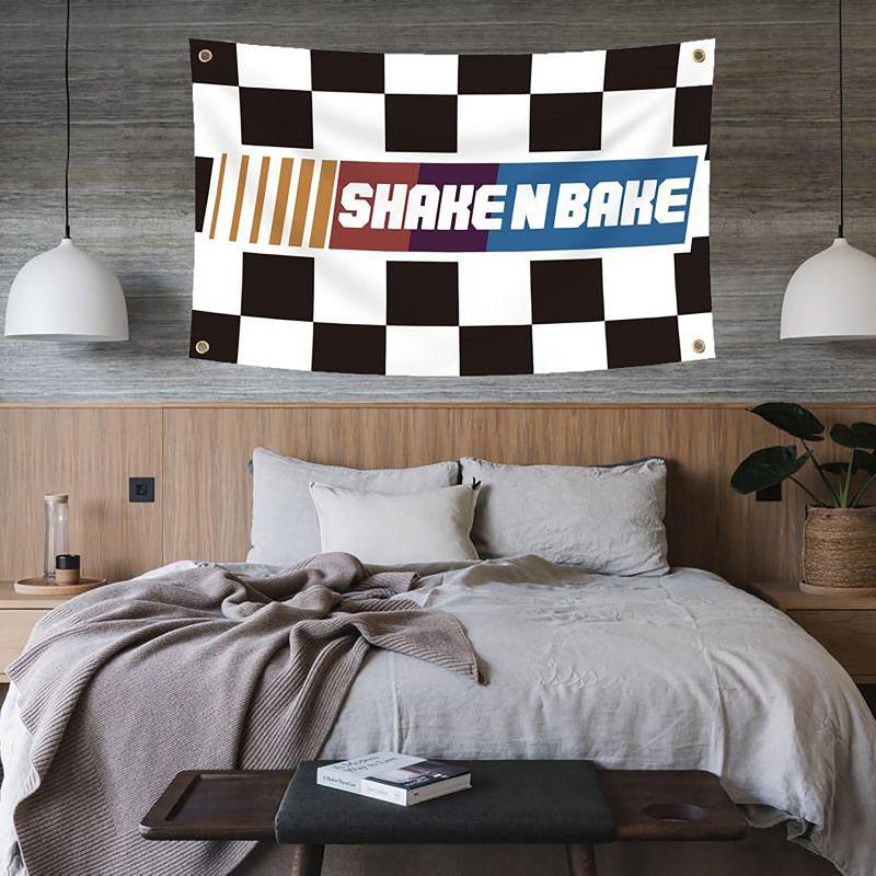 Shake N Bake 3x5Ft Flag Talladega Nights Motivational Tapestry for Man Cave College Dorm Room Outdoor Gym Parties Bedroom Garage Wall Decor Banner