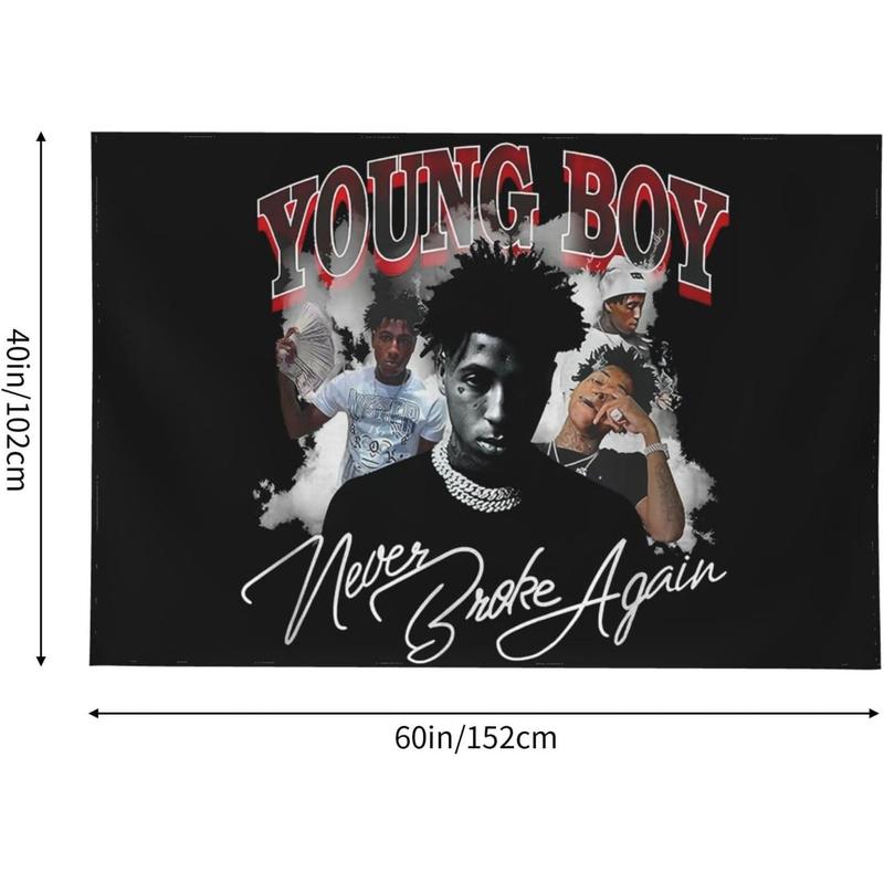 Nonyou Youngboy Music Never Rapper Broke Again Tapestry Background Cloth Wall Hanging Curtain Wall Decor Bath Poster Beach Towel Decorative Cloth Wall Decor Tapestry Room Decoration