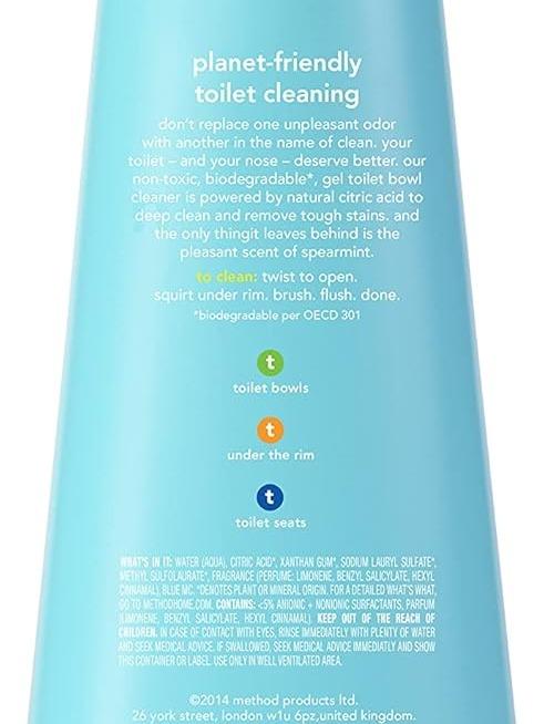 Method Antibacterial Toilet Bowl Cleaner, Spearmint, Kills 99.9% of Household Germs, 24 Fl Oz