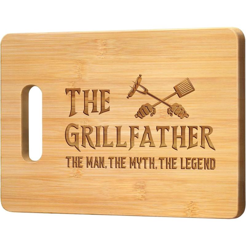 Christmas Gifts for Dad,  Dad Gift from Daughter Son,  Birthday Gifts for Dad Father Papa-  Engraved   Board - The Grillfather, The Man, The Myth, The Legend