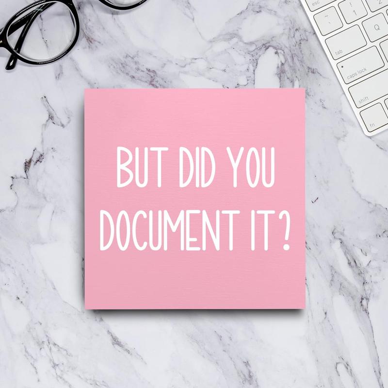 But Did You Document It Wooden Box Sign Decorative Funny Office Wood Box Sign Home Office Decor Rustic Farmhouse Square Desk Decor Sign for Shelf