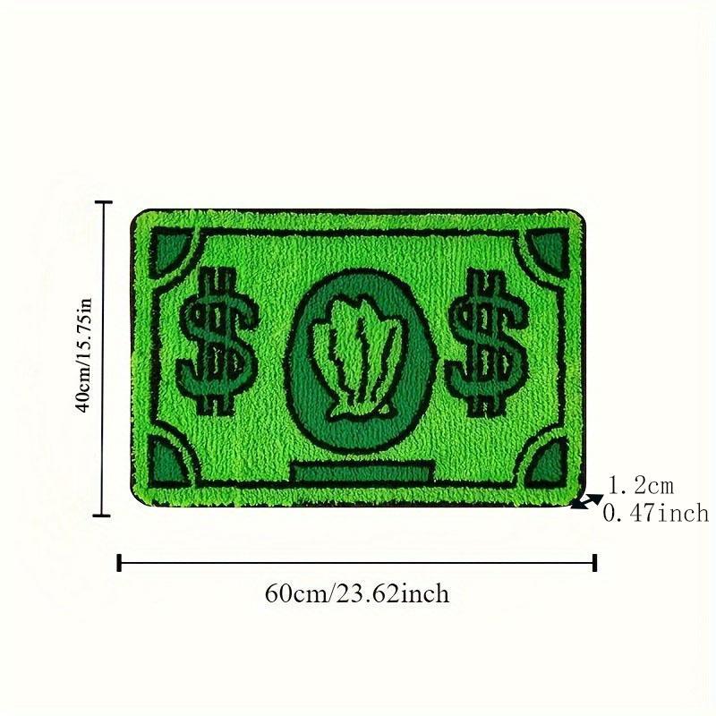 Cartoon Money Pattern Bath Mat, 1 Count Non-slip Soft Absorbent Bath Rug, Area Rug, Floor Mat for Bathroom Kitchen Home Decor