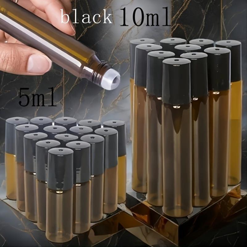 5 10 ml Essential Oil Glass Roll-on Bottle, 10pcs set Leak-proof Roll-on Dispenser with Stainless Steel Ball, Storage Bottle for Travel and Sample Use