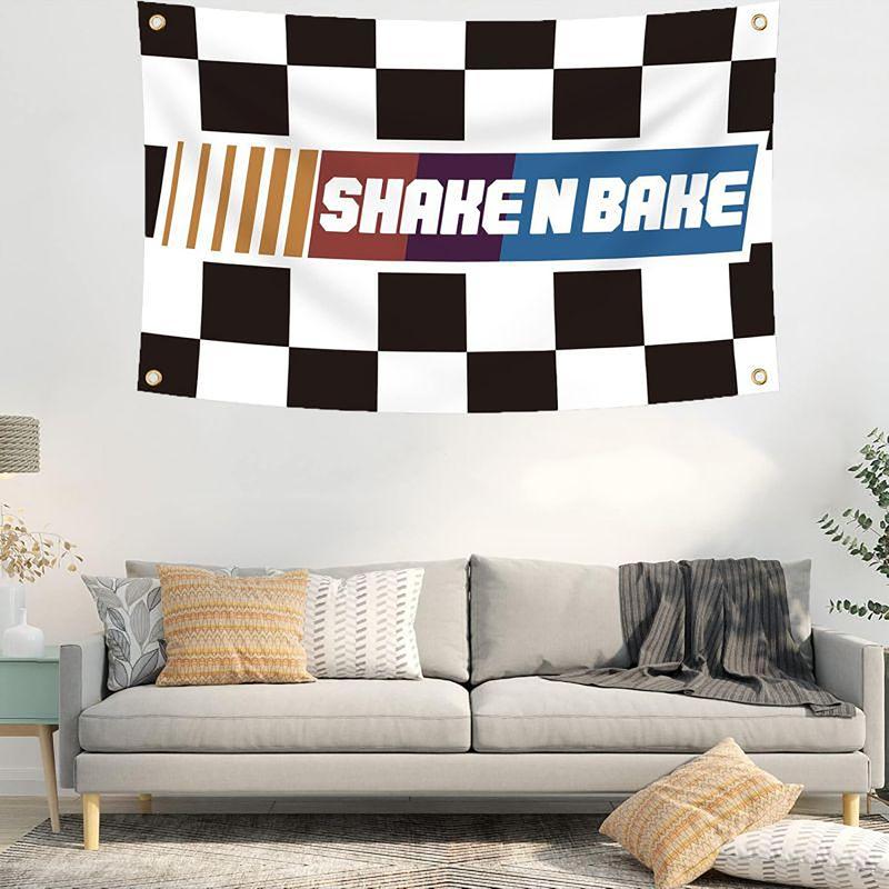 Shake N Bake 3x5Ft Flag Talladega Nights Motivational Tapestry for Man Cave College Dorm Room Outdoor Gym Parties Bedroom Garage Wall Decor Banner